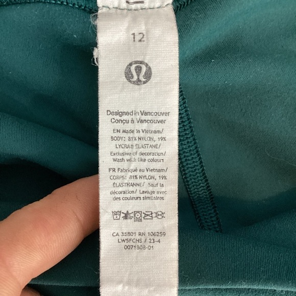 Lululemon Align Mini Flared Pants Extra Short Storm Teal Size 12 - Picture 6 of 7